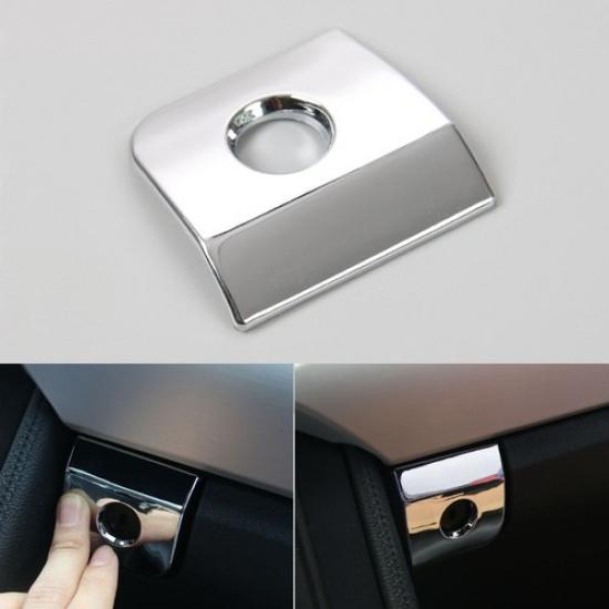 Shiny Chrome Inner Storage Box Handle Cover Trim 1pcs For Ford Mustang 2015-2018