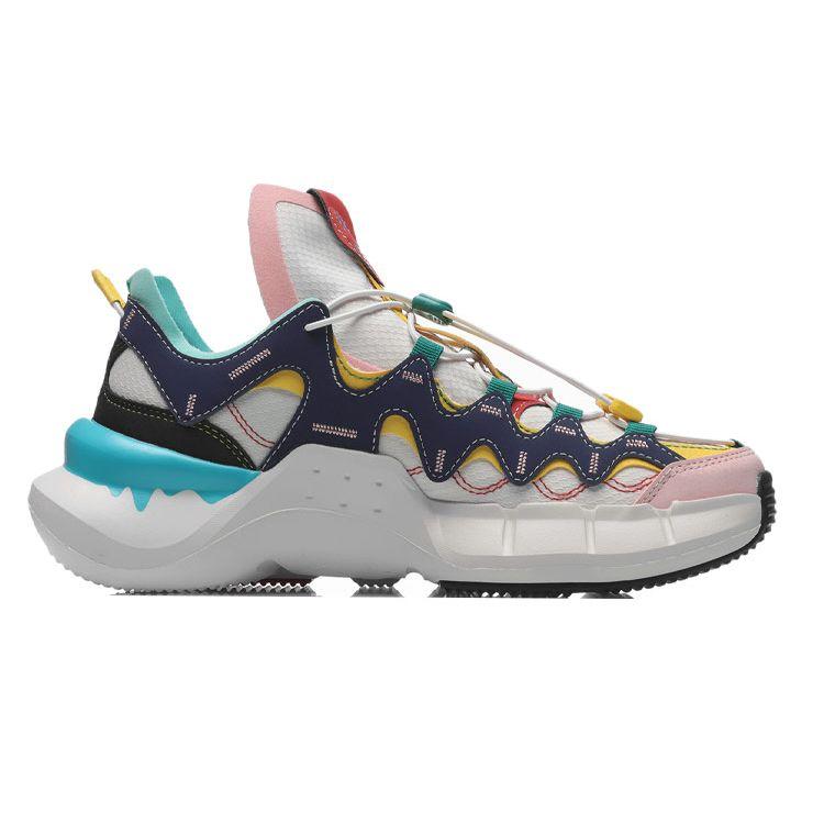 Li Ning Wudao 2.3 Lite Shock Absorption Slip Resistant Durable Low Top Sports Casual Shoes Women Sneaker White Blue Yellow AGBR052-1