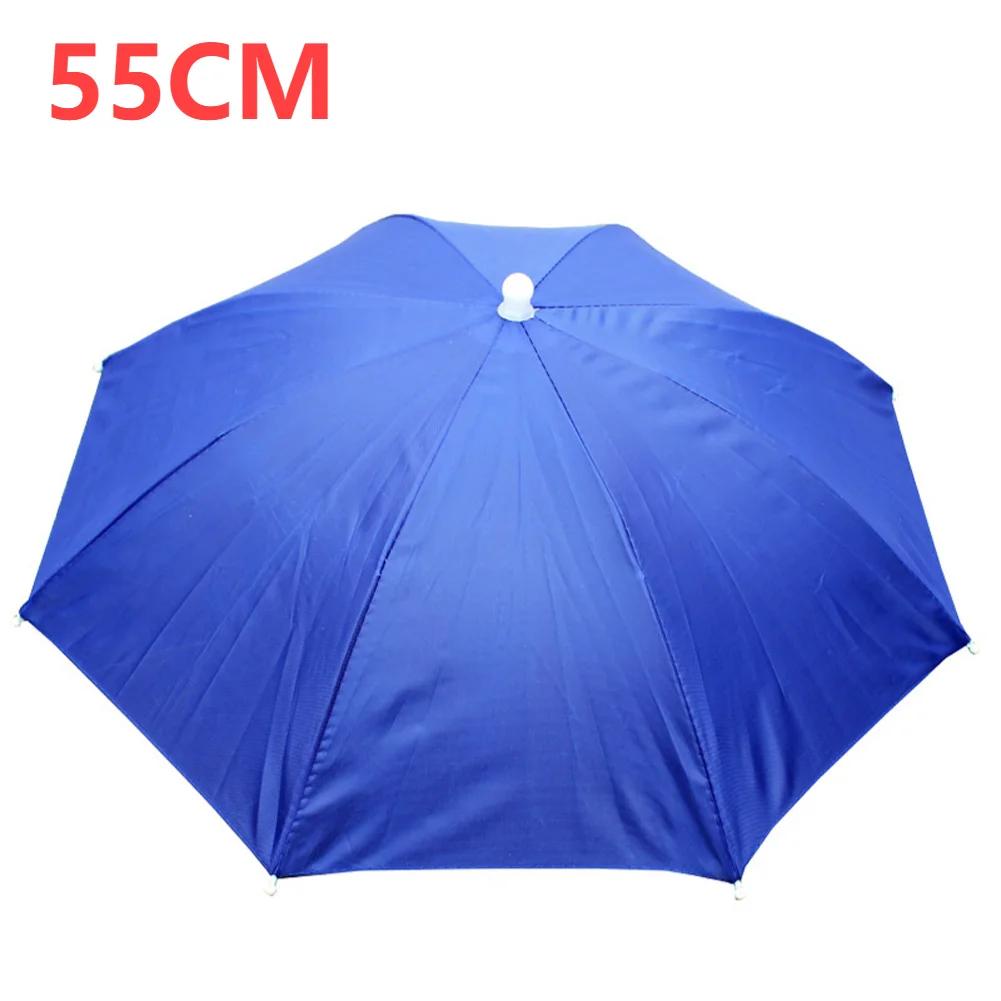 Rain Umbrella Hat Outdoor Portable Rain Umbrella Hat Foldable Sun Shade Waterproof Camping Fishing Headwear Cap Beach Head Hat