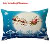 Cozy Christmas-themed Linen Pillow Cover For Indoor And Outdoor Spaces