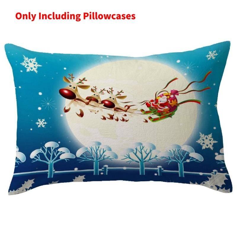 Cozy Christmas-themed Linen Pillow Cover For Indoor And Outdoor Spaces
