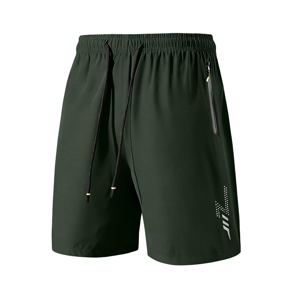 Men’s Lightweight Athletic Shorts with Elastic Waistband Drawstring and Zipper Pocket for Sports Workout Running Training