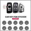 5/10 stk 14mm Bilnøkkel Emblemklistremerker Auto Kontrollnøkkel Logo Tilbehør For Volkswagen Golf-7 4 5 6 CC T-ROC Sharan Passat B5 6 7 Polos Tiguan R Line