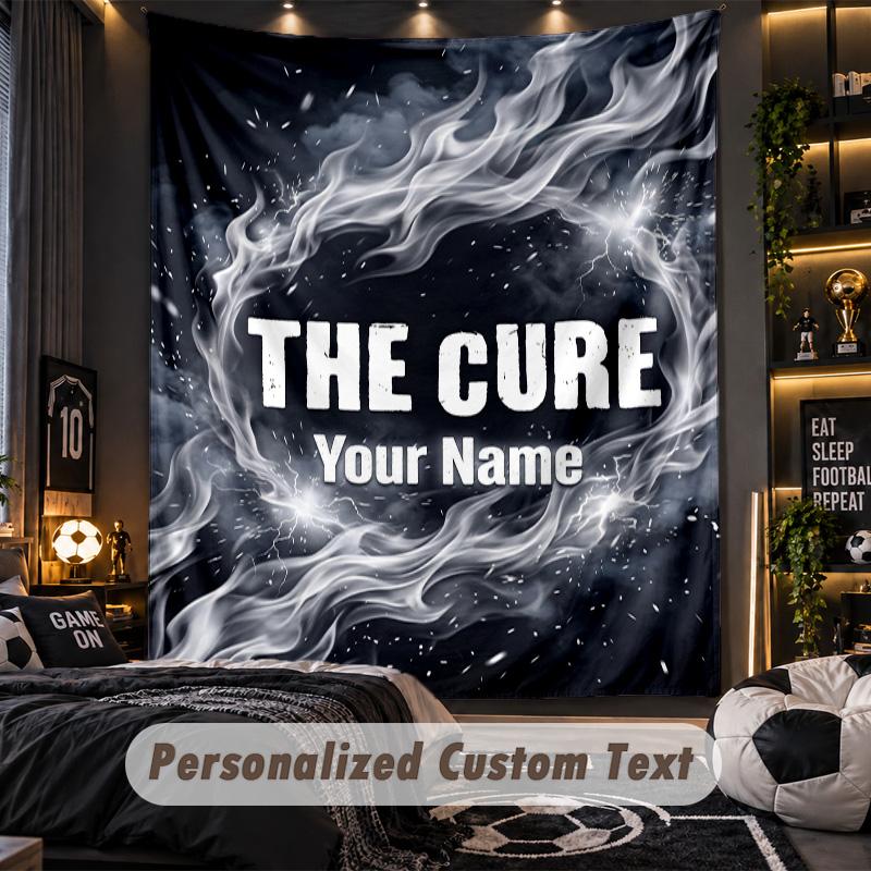 Wandteppich The Cure Benutzerdefinierter Name Text Personalisierter Wandbehang Teppich Heimwanddekoration