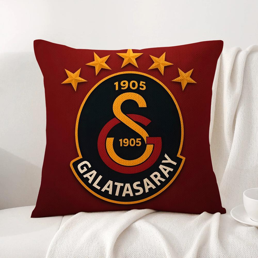 Club Logo G-Galatasarays Pillow Case Natural Linen Organic Fabric Double-Sided Printing Breathable Perfect For Home Decor