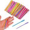 50/100/150/200PCS Colorful Plastic Sewing Needles 7cm Size Random Mixed Colors Large Eye Crochet Needle DIY Embroidery Tools ZYF
