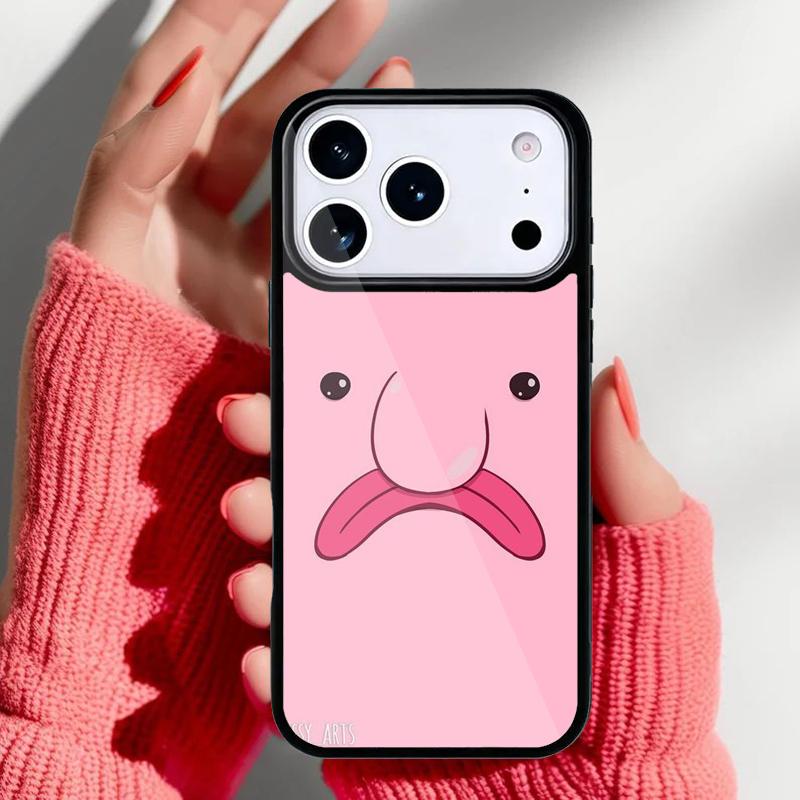 Cartoon Blobfish Phone Case for iPhone 17 16 15 14 13 Pro Max Back Cover for 12 11 Pro Coque