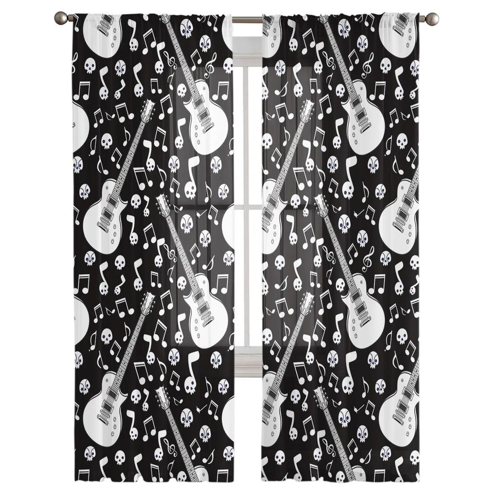 Mexico Festival Nation Tulle Curtains Sheer Printed Drapes for Living Room Bedroom Balcony Hall Home Decor