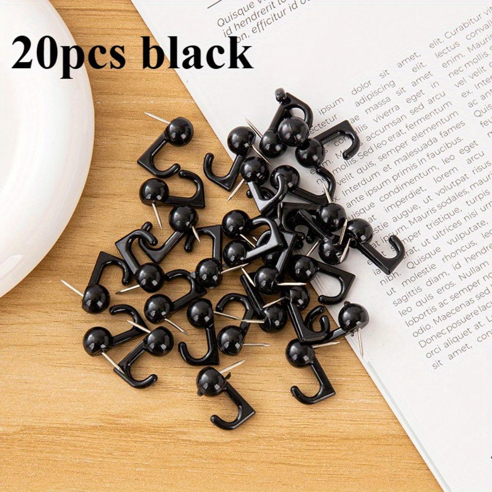 20pcs Decorative Push Pin Hooks for Cork Boards - for Keys, Beads, and Home Office Organization, School Supplies