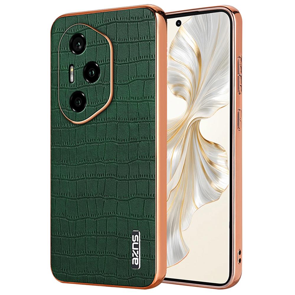 AZNS For Honor 300 Pro Case Electroplating Crocodile Texture PU+TPU Phone Cover