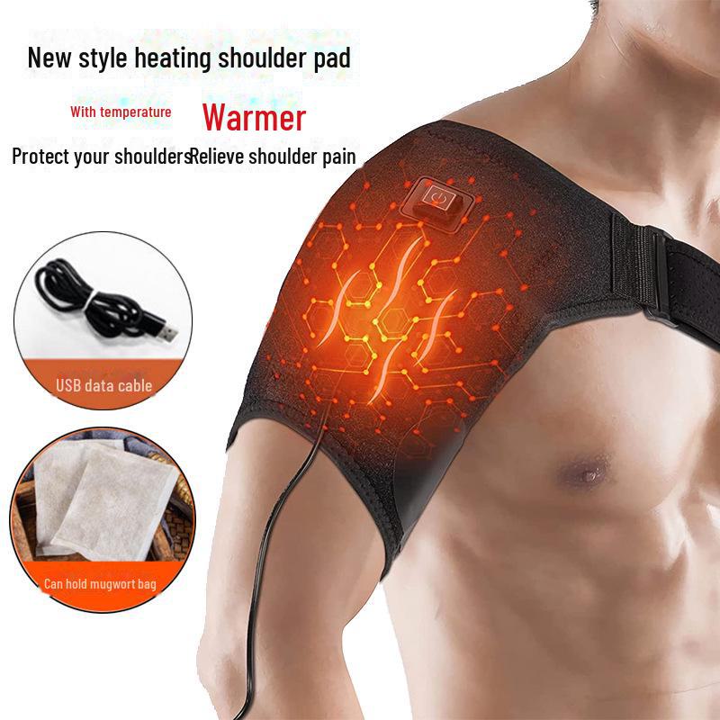 USB Electric Heating Shoulder Pads with Wormwood Hot Compress for Men and Women - Therapeutic Warmth for Shoulder Joints