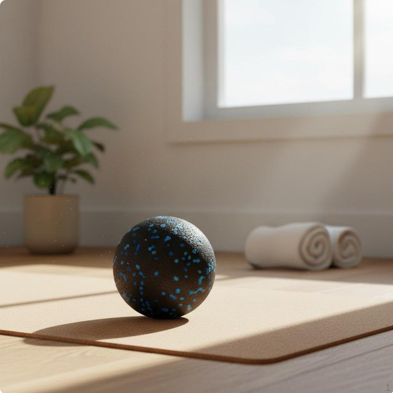 Expanded Polypropylene Foam Massage Ball Myofascial Release Small Stretch Whole Body Tension Black Blue 8CM