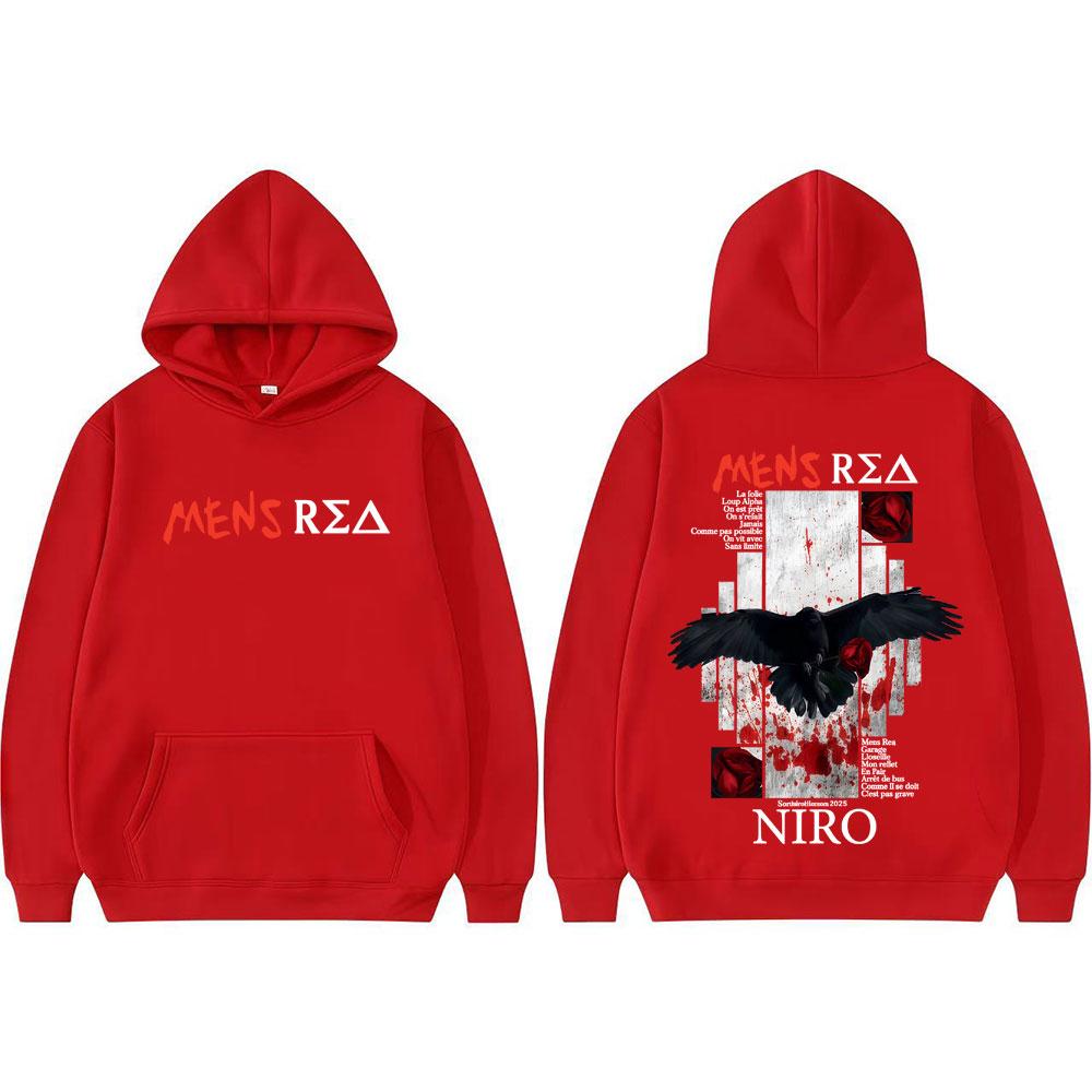 Rapper Niro MENS REA Album Grafik Hoodies Männer Frauen Mode Hip Hop Übergroße Pullover Hohe Qualität Lässiger Komfort Sweatshirts