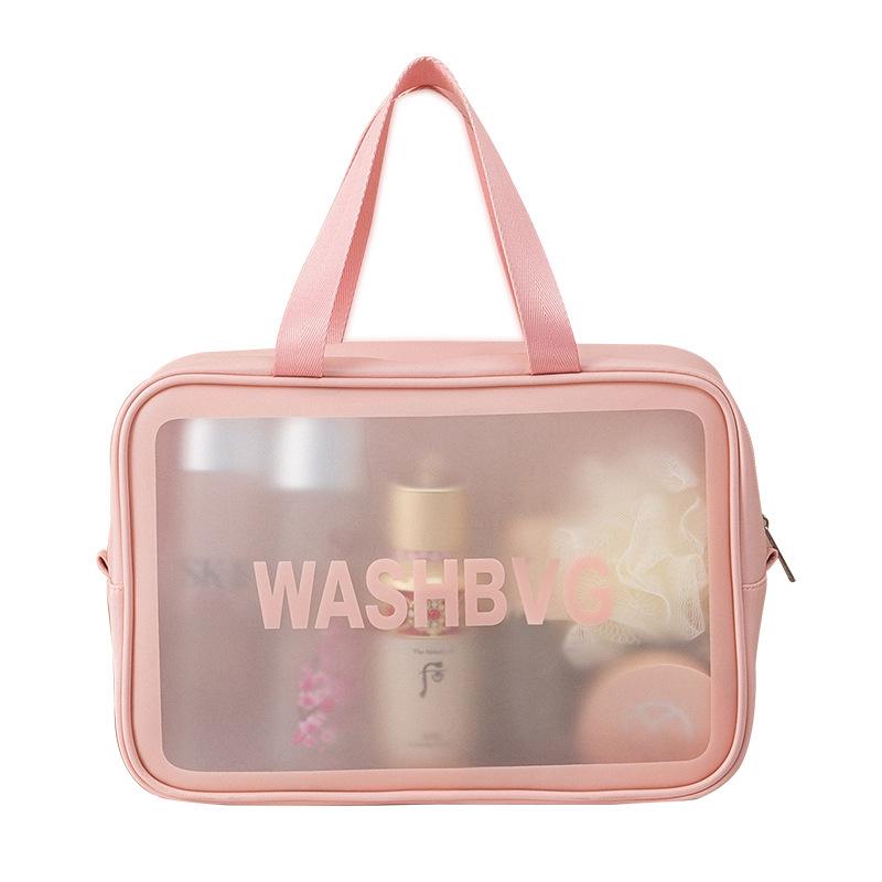 Clear PVC Waterproof Makeup & Toiletry Bag - Large Capacity Portable Organizer