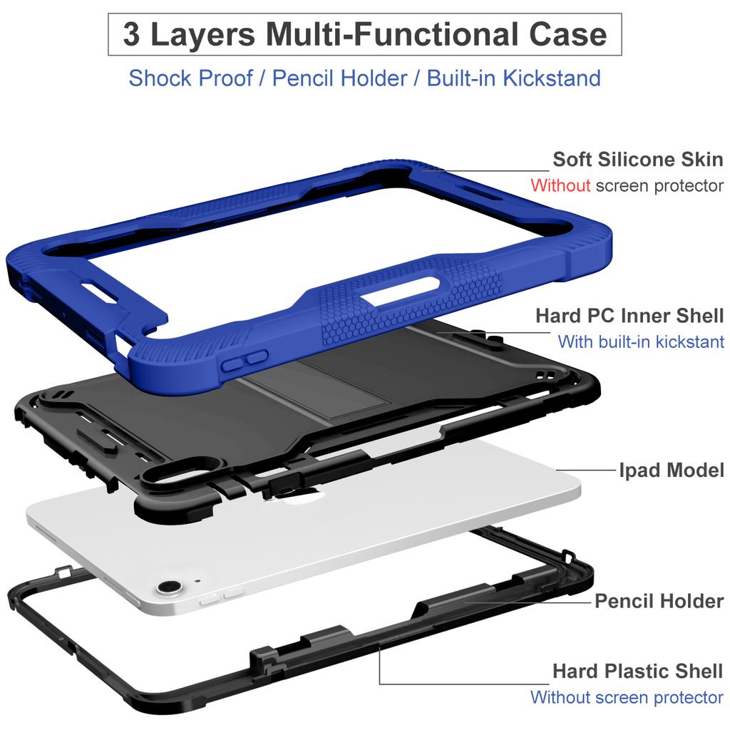 Anti-Slip Hybrid Case Universal For iPad 11" 2025 A16 11th 10.9 2022 10th Gen. A3354 A3355 A3356 A2757 A2777 A2696 Stand Cover