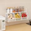 Punch-Free Kitchen Storage Basket Wall Mounted Onion Ginger Garlic Rack  Kitchen Storage