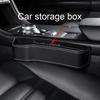 PU Leder Auto Sitzlücken Aufbewahrungsbox Universal Sitzlücken Schlitzbox Mit Ladeöffnung Telefon Flasche Schlüssel Halterbox Auto Organizer