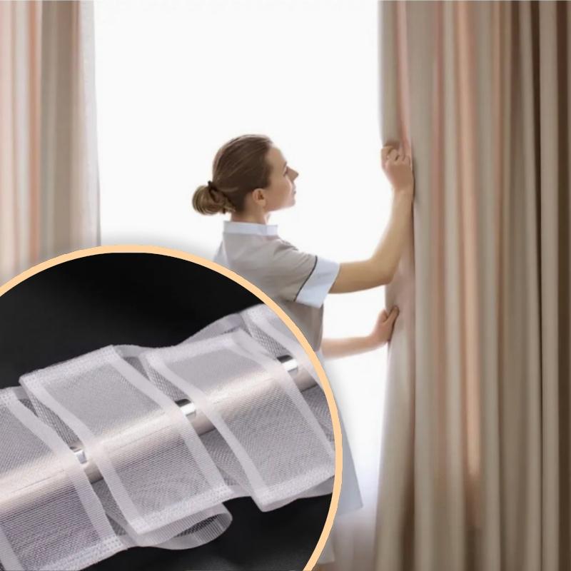 1Roll White Curtain Tape Transparent Nylon Curtain Rod Pocket Tape Home Textile Window Curtain Accessories 10cmx1m