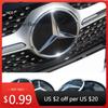 MPQ1   Hot Car Sticker 3D ABS Logo The Front Grille Star Logo Badge Mirror Bottom for W166 X205 GLC200 GLC260 GLC300 GLS3