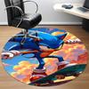 1pc Sonic Skateboarding Office Round Area Rug, Under Office Chairs Bedroom Living Room Home Decor A1022324
