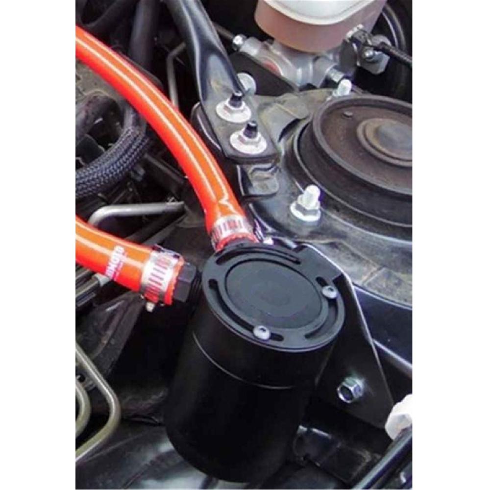 Baffled Oil Catch Can Tank 2-Port Universal 3/8" Npt Inlet Outlet