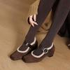 Round-toe Thick-soled New Style Women's Shoes with Built-in Height, Versatile and Suitable for All Occasions