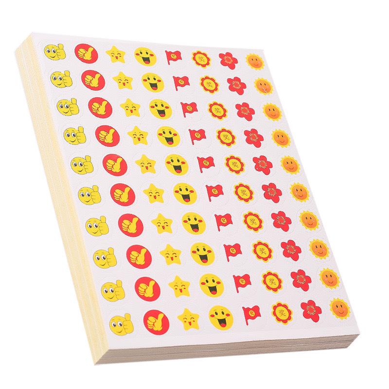 Kids' Reward Cartoon Stickers: Little Red Flower & Thumbs Up for Kindergarten & Primary School Self-Discipline Charts