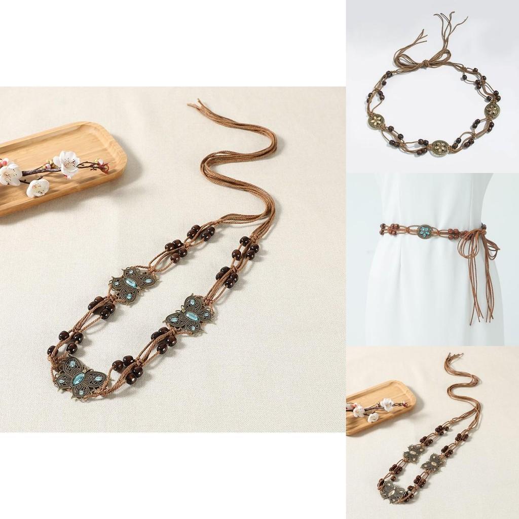 Catena Vita Bohemienne da Donna con Tessuto Intrecciato per Accessori Moda Casual Estivi