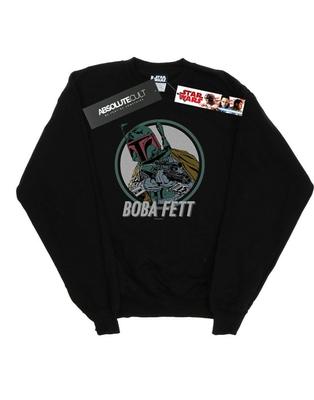 Mens Boba Fett Retro Circle Sweatshirt