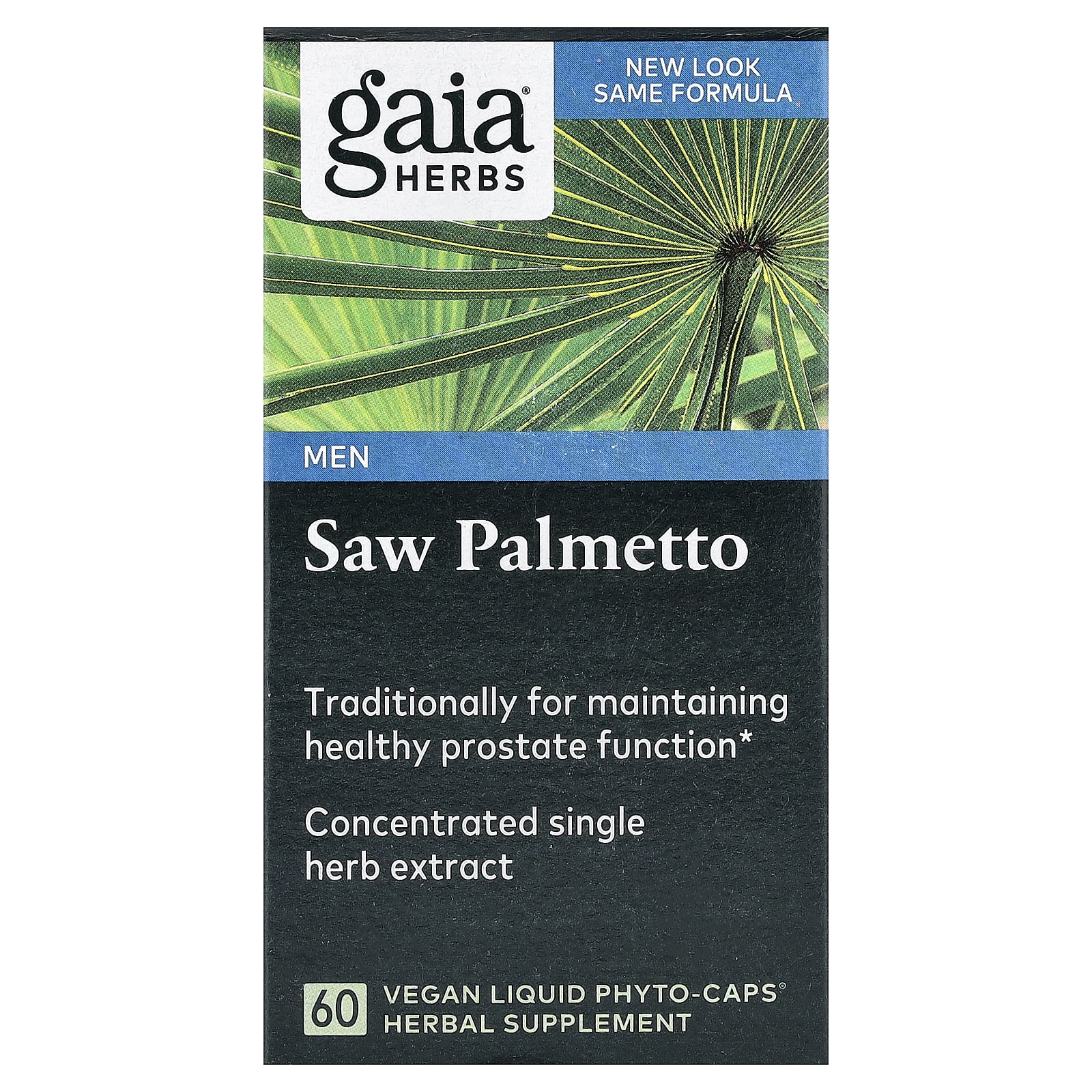 

Saw Palmetto for Men, Vegan Liquid Phyto Capsules 60