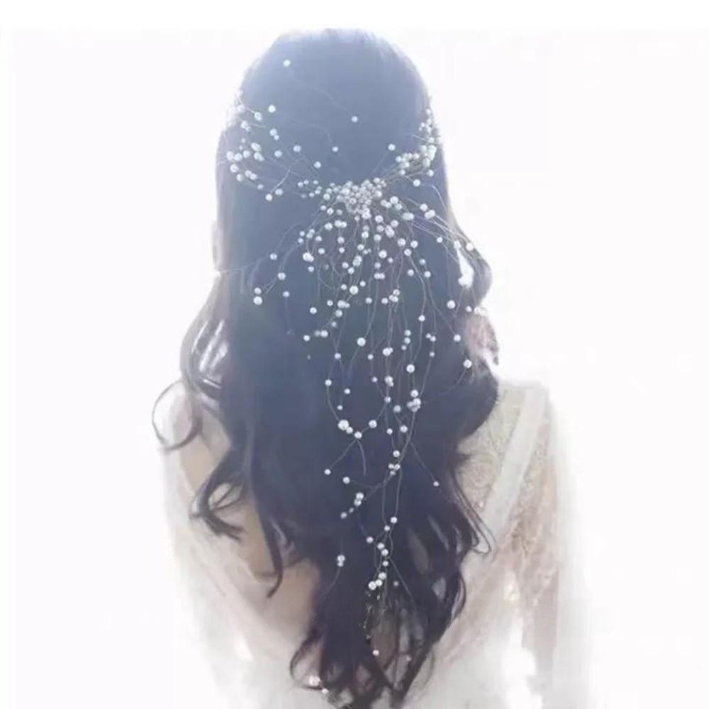 Handmade Pearl Headdress Beaded Bridal Headdress Dress Accessories Fairy Hair Band  Photoshoot