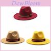 Fall Winter Fedora Hat For Men Women With Leopard Print Wool Felt Wide Brim Sun Protection