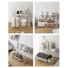 Kitchen Countertop Storage Rack Space Saving Multifunctional 2 Tiers Spice Toiletries Makeup Counter Standing Shelf