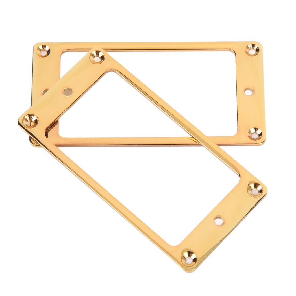 2 Pcs Electric Guitar Pickup Frame Guitar Replacement Metal Humbucker Pickup Mounting Ring for Decoration Gold