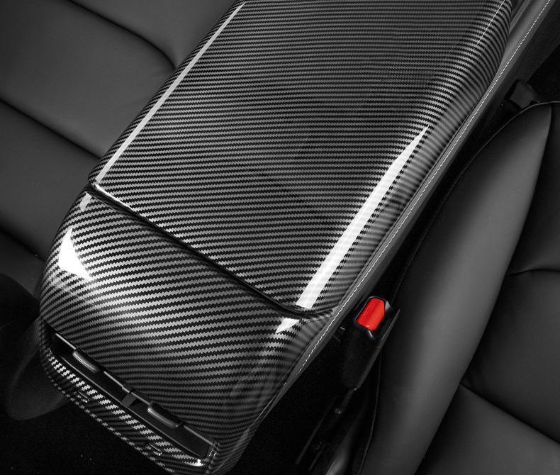 Tesla Model 3/Y Carbon Fiber Rear Vent Armrest Cover