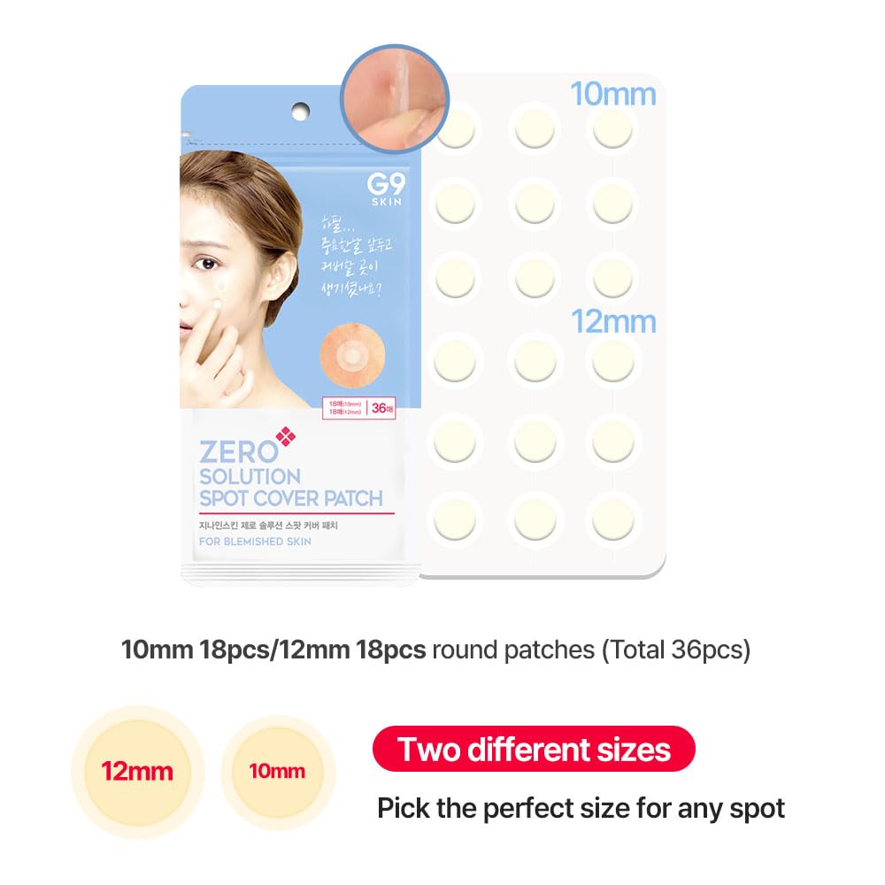 Zero Solution Spot Cover Patch Patches Per Discreet and Lasting [G9SKIN Official] (36 Pack) -