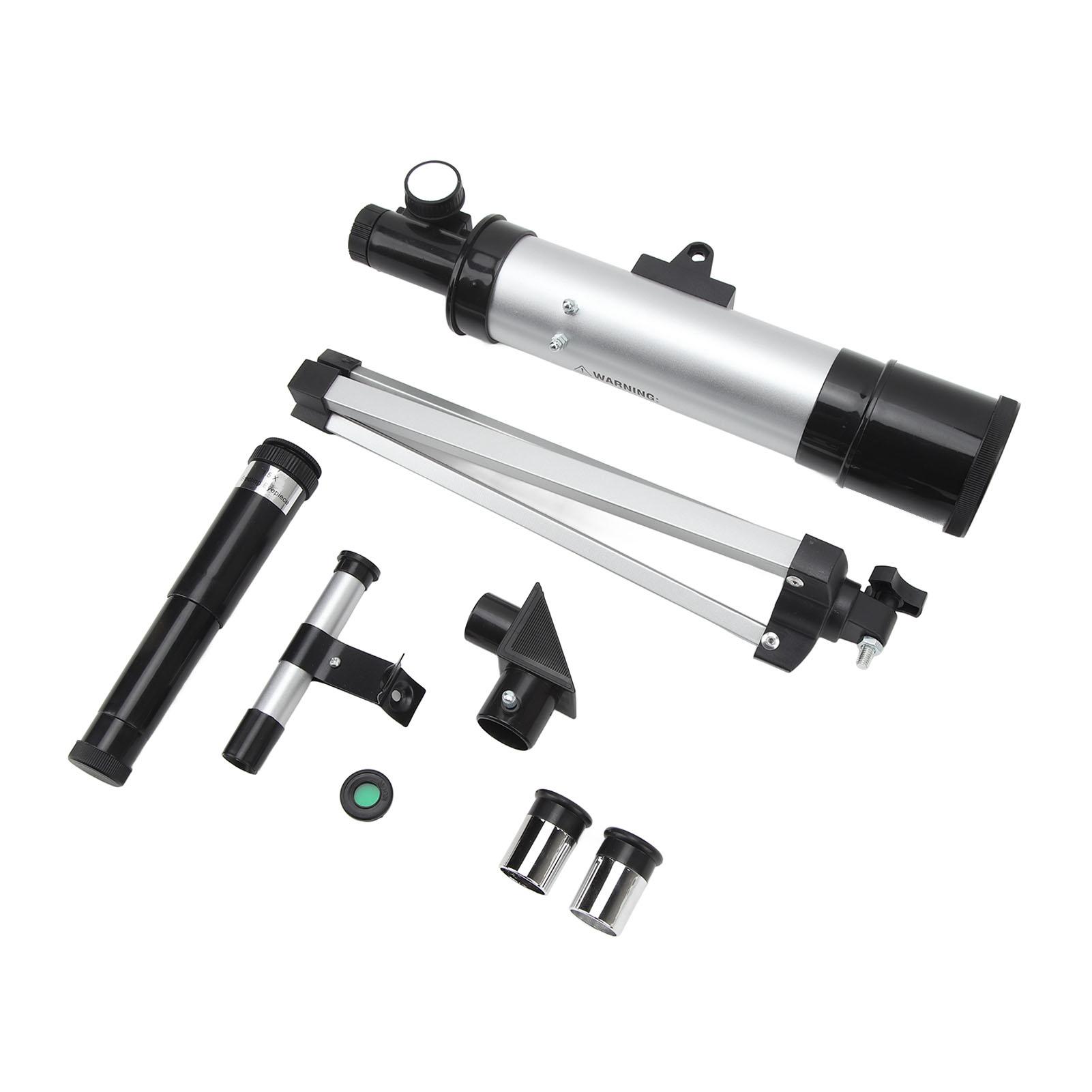 Рефракторный телескоп HD 90x Компактный астрономический телескоп с искателем 2 окуляра для путешествий, наблюдения за птицами