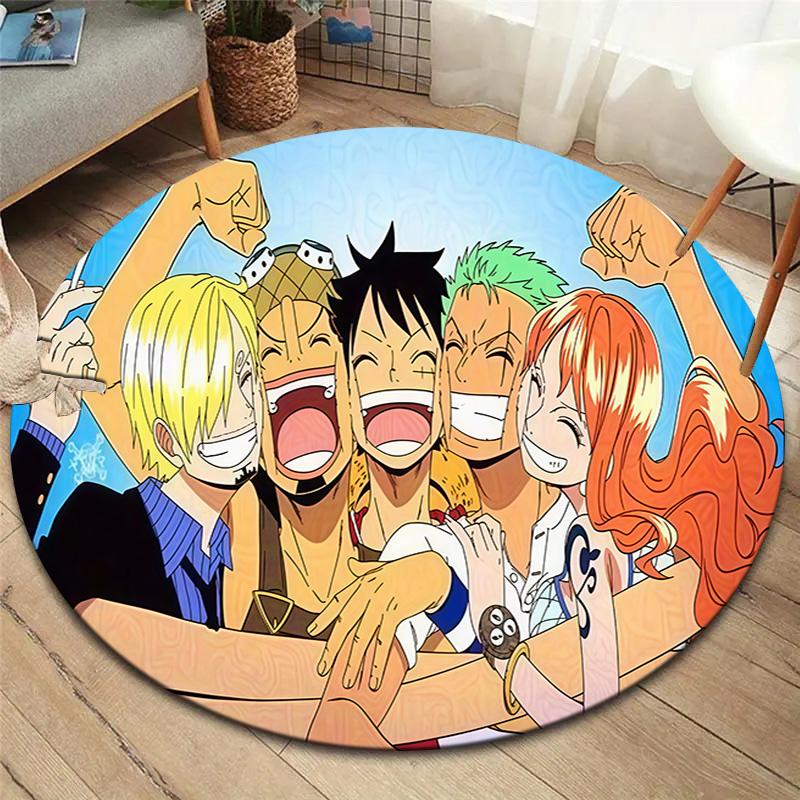 Luffy D Round Area Rug Carpet Rug For Living Room Bedroom Sofa Playroom Decor Nonslip Floor Mat