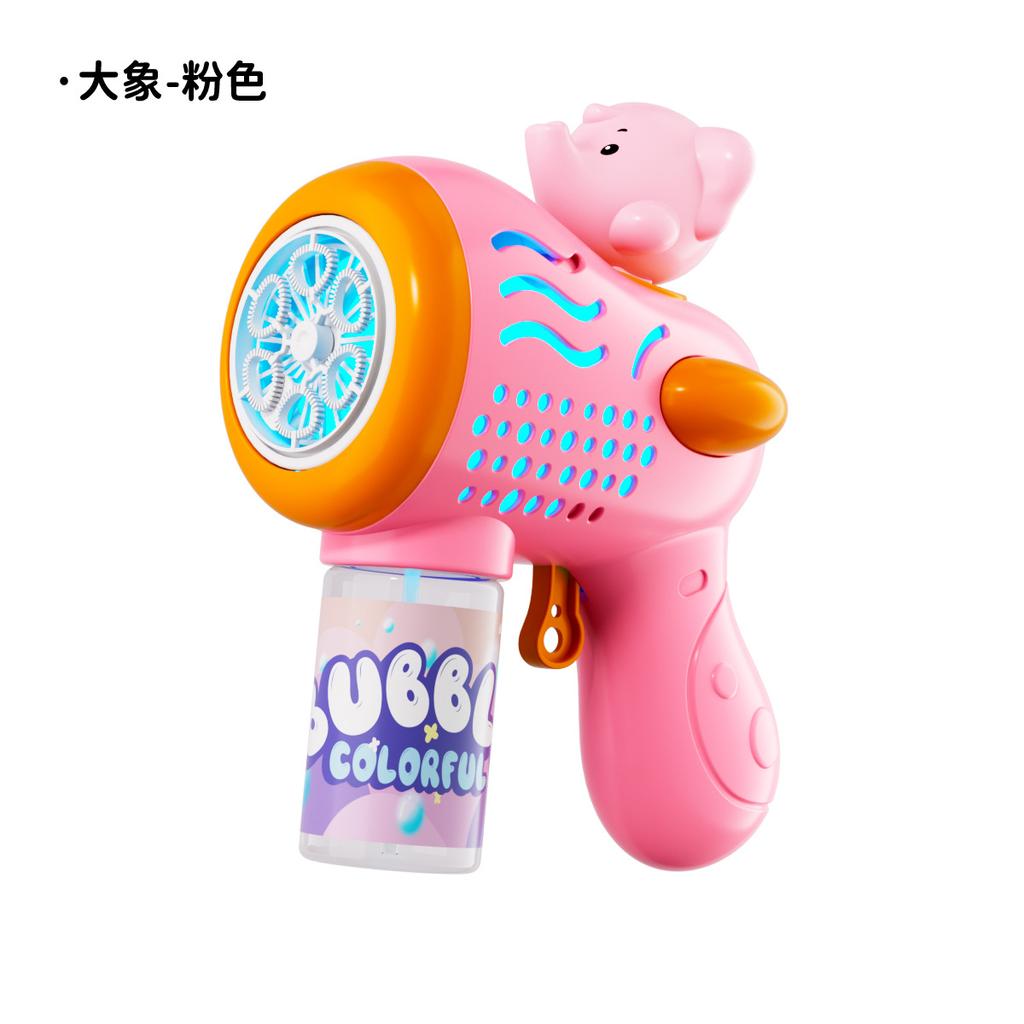 6 Hole Internet Popular Electric Night Market Bubble Gun Gatling Bubble Stick Children's Automatic Bubble Machine Toy