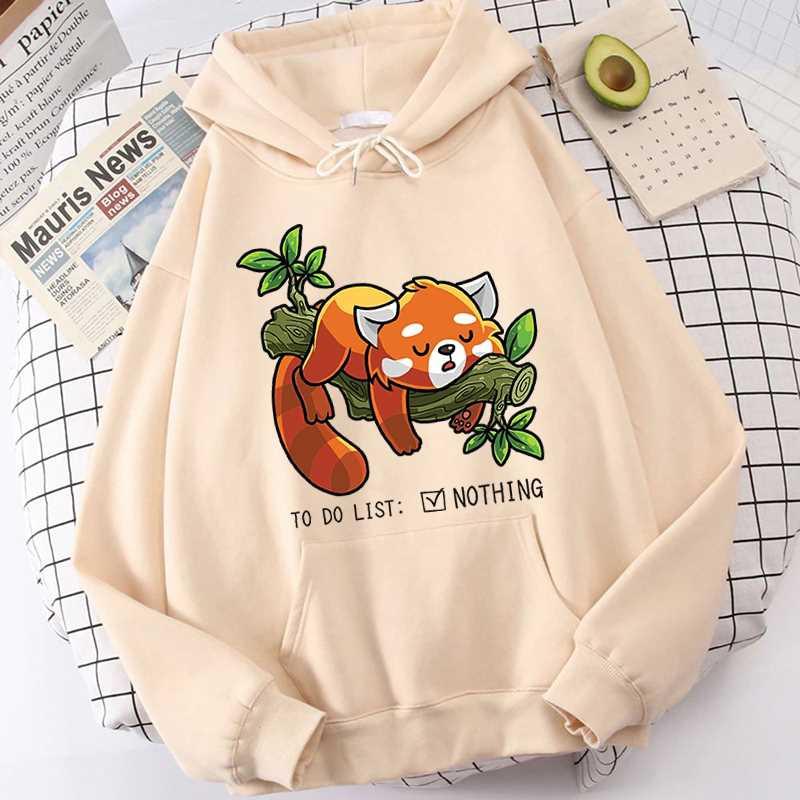 Funny Red Panda Printing Hoodies Fashion Women Men Autumn Winter Sweatshirt Ladies Streetwear Pullover