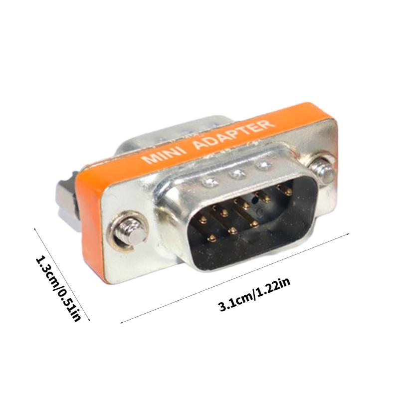 Portable 8 Pin Male To Male VGA RS232 Adapter For 0 Modem Serialed Connection With Stable Signal