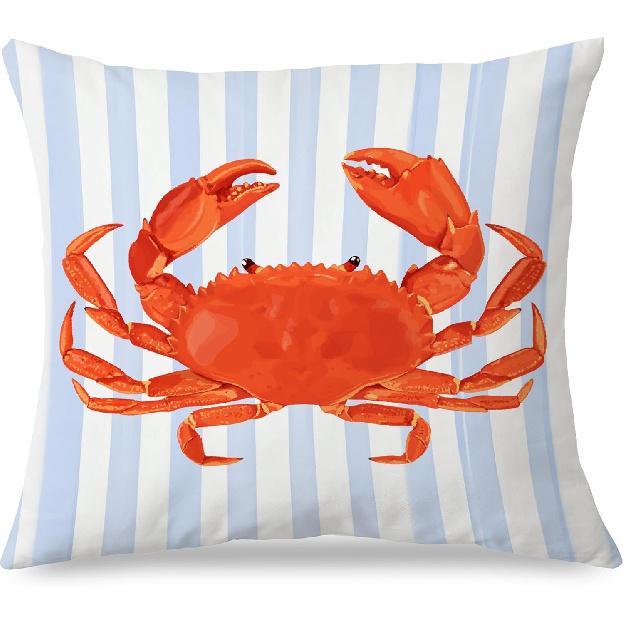 Abstract Oyster Coastal Beach Pillow Covers 18x18 Set of 2, Beachy Room Decor Aesthetic, Retro Coastal Ocean Oyster Shell Decorative Lumbar Pillow