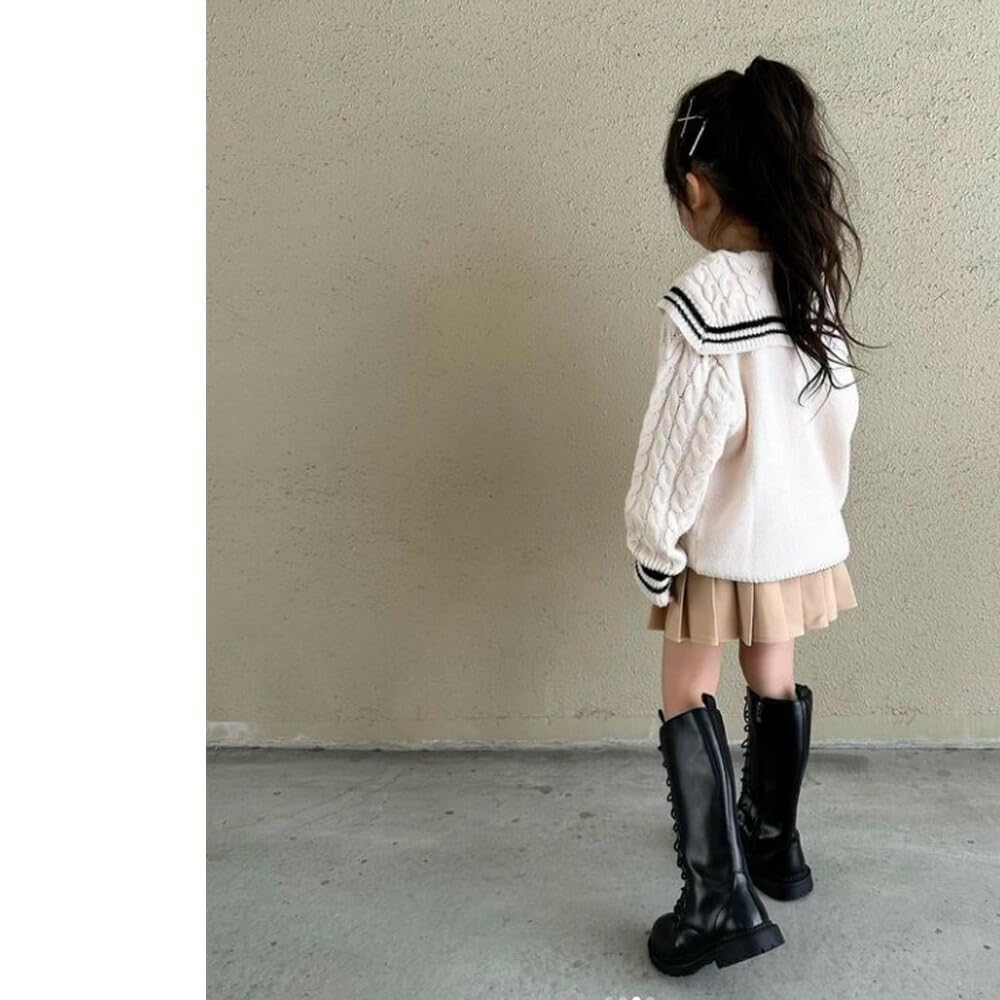 Kids Pleated Mini Skirt with Skirt Entrance Entrance Graduation Graduation Pos Gb190314299 110cm Black [CLARAH] Skirt, Skirt, Girls' Pants, Pants,