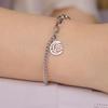 LIKGREAT Irish Triquetra Knot Crescent Moon Bracelets Stainless Steel Trinity Triple Moons Goddess Fertility Amulet Women Gifts