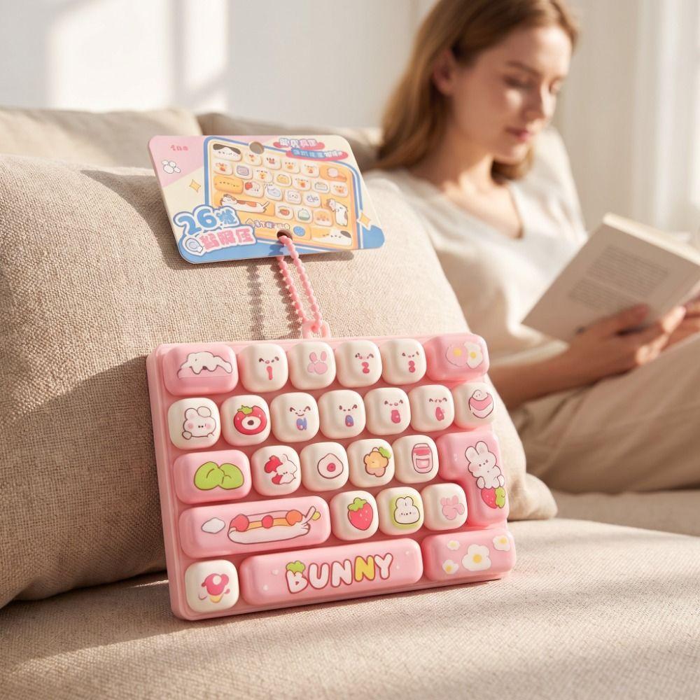 Creative Style Mini Keyboard Pendant 26 Key Keyboard Keychain  Children Use