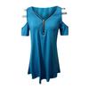 Women's Fashion  Strapless Solid Color V-Neck Short Sleeves Leisure Dress