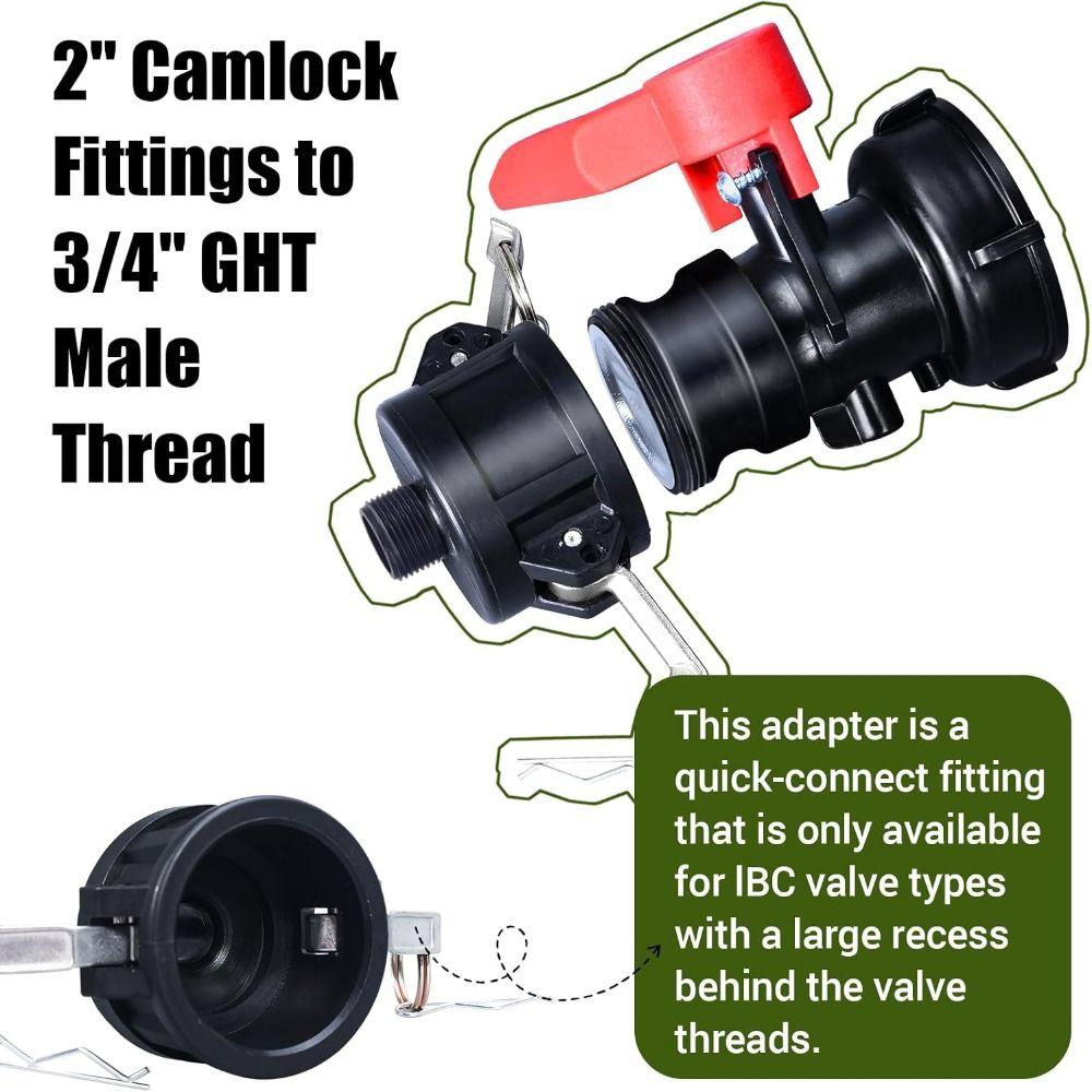 Camlock Coupling Tote Tank Adapter Male Thread Camlock Fittings IBC Tote Adapter  Water Tank