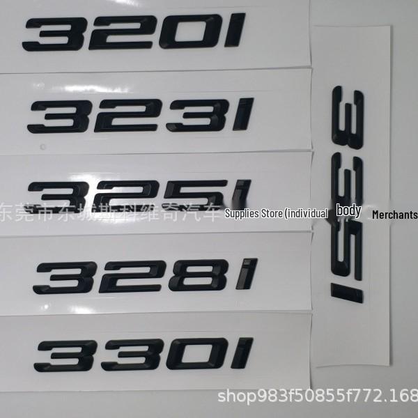 Black Car Rear Letter Emblem for BMW 3 Series (320i, 325i, 328i, 330i, 335i) 2014-2016