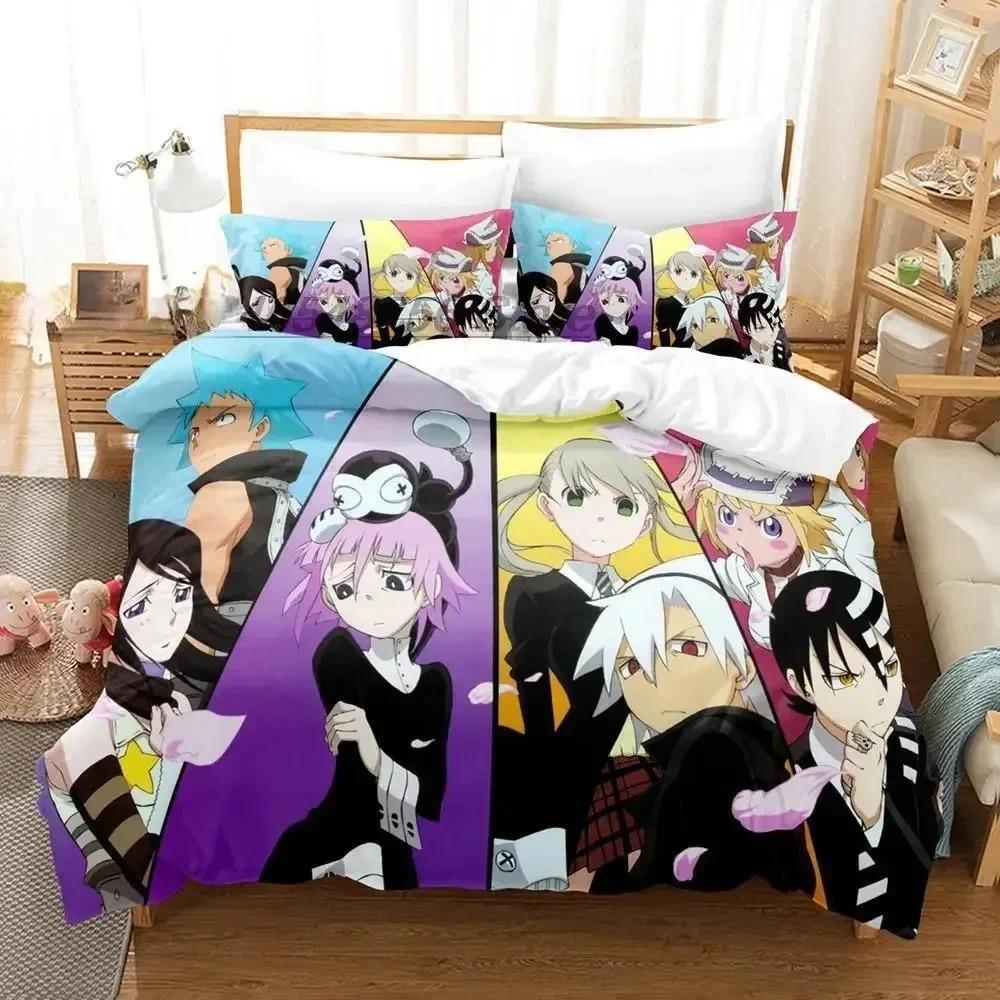 Soul Eater Bedding Set For Bedroom Soft Modern Bedspreads Comefortable Kids Duvet Cover Quilt Cover And Pillowcase