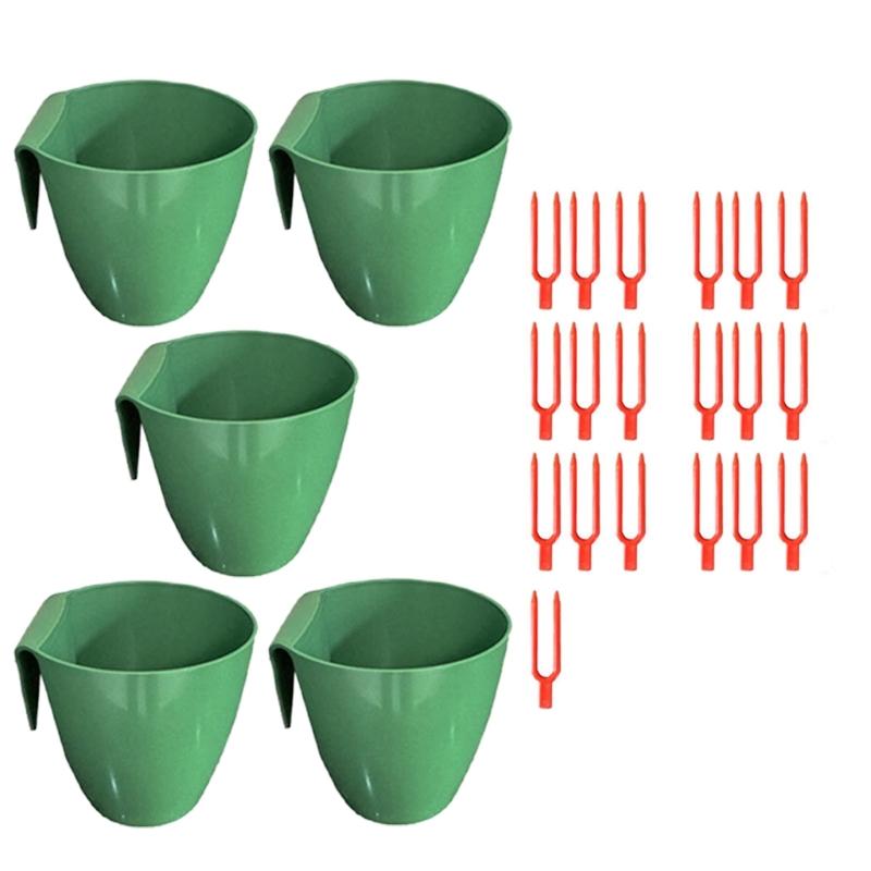 Propagation Cup Kit Featuring Food Grade Plastic and Runner Forks Ideal for Strawberry Runners and Seedling Cultivation